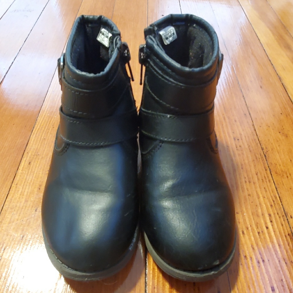 Girls black ankle booties